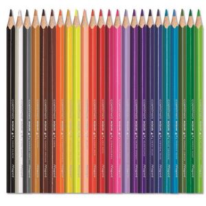 Akvarell ceruza készlet, háromszögletű, ecsettel, MAPED "Color`Peps", 24 különböző szín