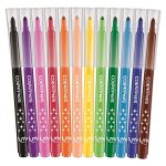 Filctoll készlet, 1-3,6 mm, kimosható, MAPED "Color`Peps Long Life", 12 különböző szín