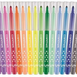 Filctoll készlet, mosható, MAPED "Color`Peps Long Life", 18 különböző szín