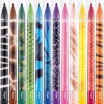 Filctoll készlet, 2,8 mm, kimosható, MAPED "Color`Peps Animals", 12 különböző szín