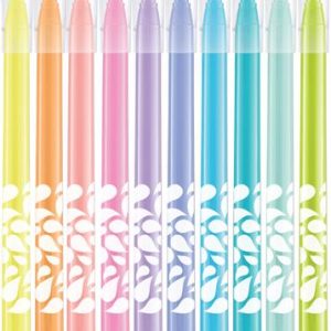 Filctoll készlet, 2,8 mm, kimosható, MAPED "Color`Peps Pastel", 10 különböző pasztell szín