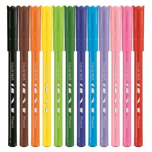 Filctoll készlet, 2 mm, kimosható, MAPED "Color`Peps Ocean", 12 különböző szín