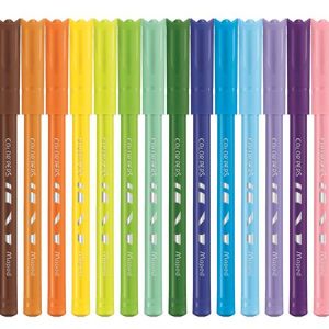 Filctoll készlet, 2 mm, kimosható, MAPED "Color`Peps Ocean", 18 különböző szín