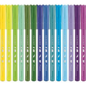 Filctoll készlet, 2 mm, kimosható, MAPED "Color`Peps Ocean", 24 különböző szín