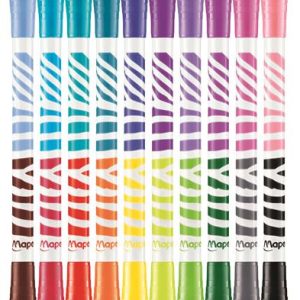 Filctoll készlet, kimosható, MAPED "Color`Peps Duo", 20 különböző szín