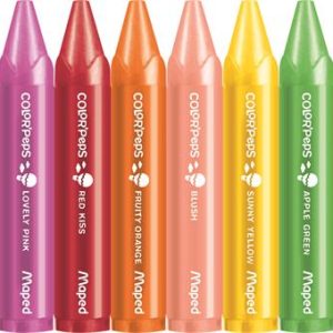 Zsírkréta, vastag, MAPED "Color`Peps MAXI Wax", 12 különböző szín