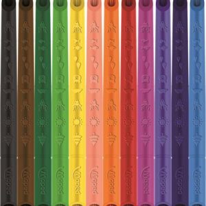 Színes ceruza készlet, háromszögletű, MAPED "Color`Peps INFINITY", 12 különböző szín