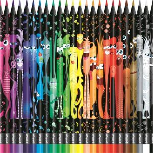 Színes ceruza készlet, háromszögletű, MAPED "Color`Peps Monster" 24 különböző szín