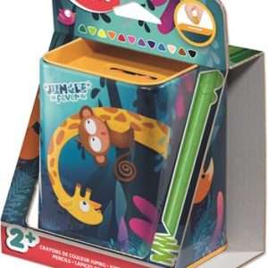 Színes ceruza készlet, fém perselyben, MAPED „Jungle Fever Infinity Kidy”, 12 különböző szín