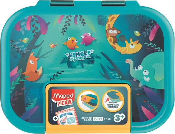 Uzsonnás doboz, 900 ml, Ecozen®, MAPED PICNIK "Jungle Fever" 2 Uzsonnás doboz, 900 ml, Ecozen®, MAPED PICNIK "Jungle Fever"