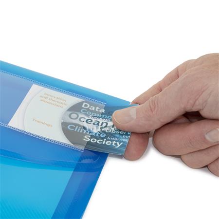 Irattartó tasak, A4+, patentos, RAPESCO "Eco", áttetsző vegyes színek 3 Iratvédő tasakok és borítékok