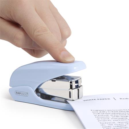 Tűzőgép, 24/6, 26/6, 20 lap, könnyített tűzés, RAPESCO "X5-Mini Less Effort", világoskék 2 Tűzőgép, 24/6, 26/6, 20 lap, könnyített tűzés, RAPESCO "X5-Mini Less Effort", világoskék