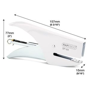 Tűzőgép, kézi, 21/4, 12 lap, RAPESCO "SP-64", fehér