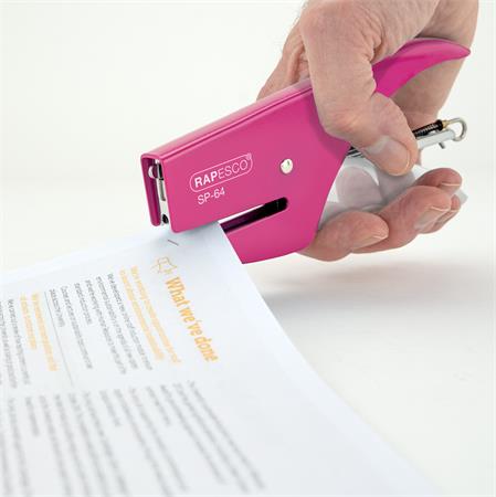 Tűzőgép, kézi, 21/4, 12 lap, RAPESCO "SP-64", rózsaszín 4 Tűzőgép, kézi, 21/4, 12 lap, RAPESCO "SP-64", rózsaszín - Image 4