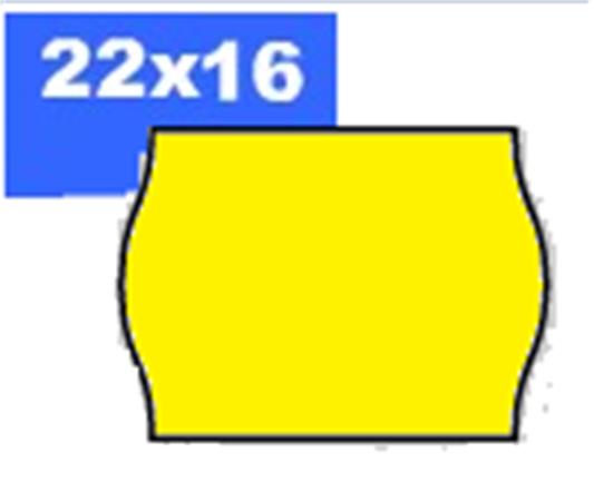 Árazószalag, 22x16 mm, BLITZ, sárga 1 BLITZ