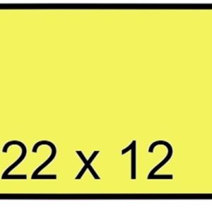 Árazószalag, 22x12 mm, citrom