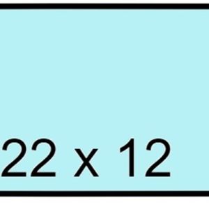 Árazószalag, 22x12 mm, kék