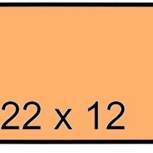 Árazószalag, 22x12 mm, narancs