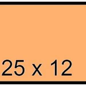 Árazószalag, 25x12 mm, narancs
