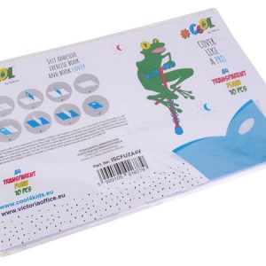 Öntapadó füzet- és könyvborító, A4, COOL BY VICTORIA, víztiszta
