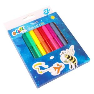 Filctoll készlet, 2 mm, COOL BY VICTORIA, 12 különböző szín