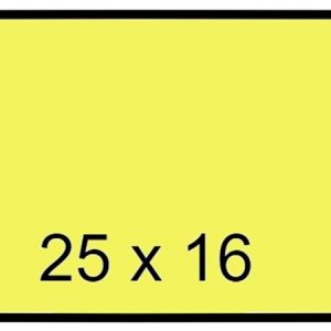 Árazószalag, 25x16 mm, citrom