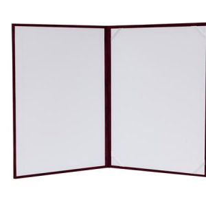 Oklevéltartó, A4, exkluzív, plüss, bordó