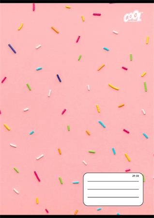 Füzet, tűzött, A5, vonalas, 32 lap, 4-8. osztály, COOL BY VICTORIA "Sweet pink", "21-32" 1 COOL BY VICTORIA