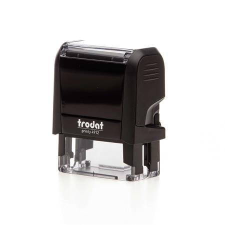 Bélyegző, TRODAT "Printy 4912", fekete ház, fekete párnával 2 Bélyegző, TRODAT "Printy 4912", fekete ház, fekete párnával