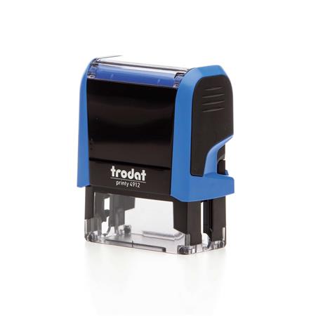 Bélyegző, TRODAT "Printy 4912", kék ház, fekete párnával 2 Bélyegző, TRODAT "Printy 4912", kék ház, fekete párnával