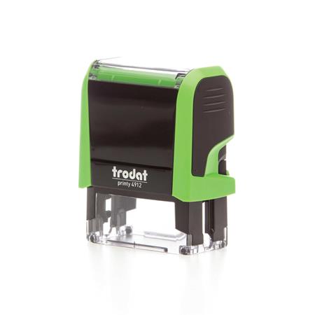 Bélyegző, TRODAT "Printy 4912", világoszöld ház, fekete párnával 2 Bélyegző, TRODAT "Printy 4912", világoszöld ház, fekete párnával