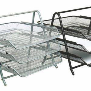 Irattálca, fémhálós, 3 részes, VICTORIA OFFICE, fekete