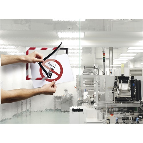 Információs tábla Durable Duraframe Security A/4 öntapadó hátlappal és mágneses kerettel piros-feh 3 Információs tábla Durable Duraframe Security A/4 öntapadó hátlappal és mágneses kerettel piros-feh - Image 3