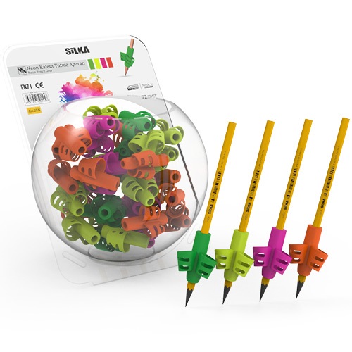 Írássegítő ceruzafogó Nebulo szilikon, neon színű 1 Írássegítő ceruzafogó Nebulo szilikon, neon színű