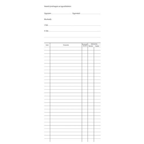 Iratgyüjtő (ügyvédi) dosszié 148x345 mm 1 Iratgyüjtő (ügyvédi) dosszié 148x345 mm