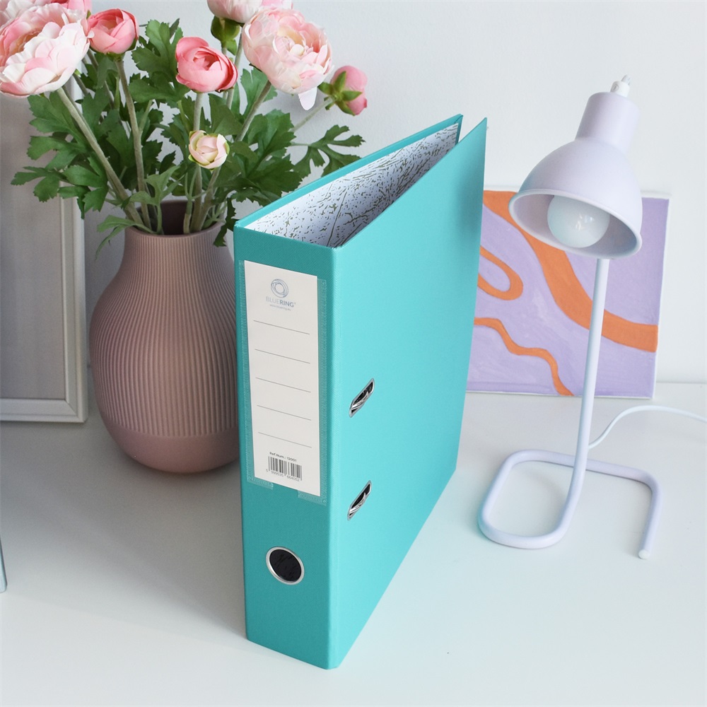 Iratrendező A4, 7,5cm, Bluering® türkiz 2 Iratrendező A4, 7,5cm, Bluering® türkiz - Image 2