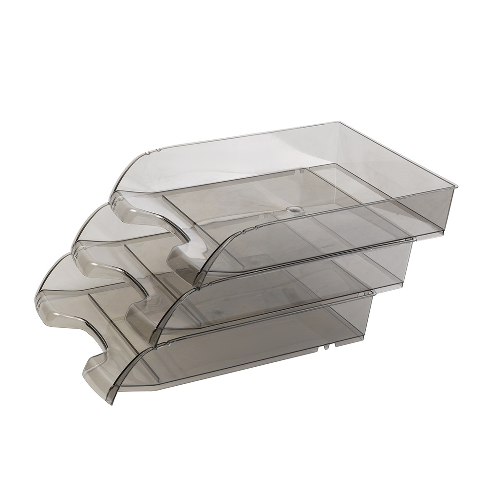 Irattálca műanyag 550 extra széles 345x270x67mm, Bluering®, füst 1 Irattálca műanyag 550 extra széles 345x270x67mm, Bluering®, füst