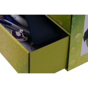 Irattartó box Miss Space karton 4 fiókos horizontális zárt gyümölcsös