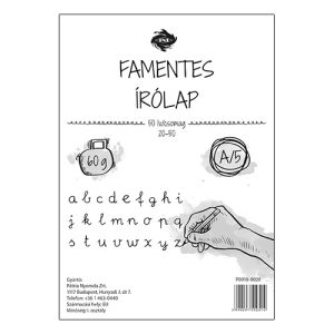 Írólap pd A/5 famentes 20-50 nejlonos