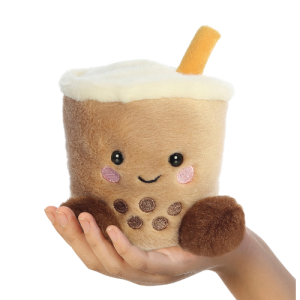 Játék plüss Aurora Palm Pals bubble tea barna 13 cm