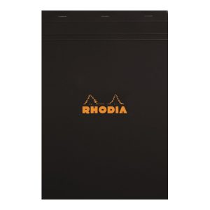 Jegyzettömb Clairefontaine Rhodia Black A/5 80 lapos vonalas margós