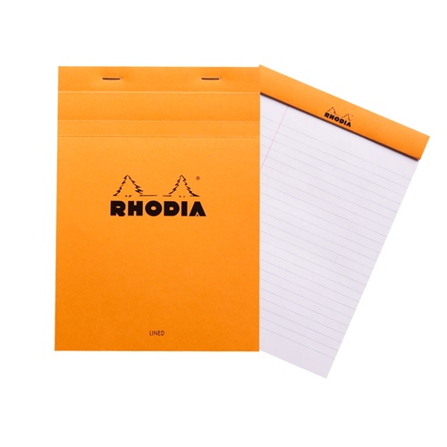 Jegyzettömb Clairefontaine Rhodia Orange A/5 80 lapos vonalas margós 1 Jegyzettömb Clairefontaine Rhodia Orange A/5 80 lapos vonalas margós