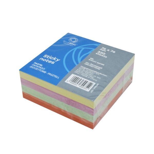 Jegyzettomb ontapado 75x75mm 320lap Bluering pasztell i477865