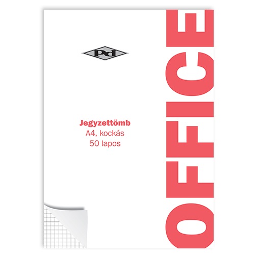 Jegyzettömb pd ragasztott A/4-50 lapos kockás 1 Jegyzettömb pd ragasztott A/4-50 lapos kockás