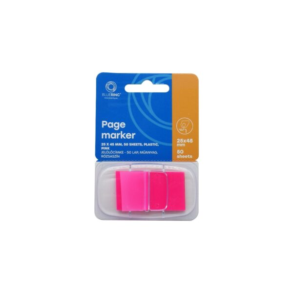 Jelolocimke 25x45mm 50lap muanyag Bluering pink i497467