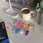 Jelölőcímke 25x45mm, 50lap, műanyag Bluering® világoskék - Image 4