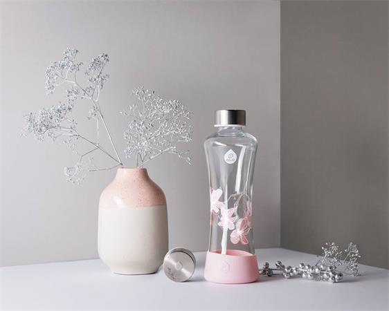 Kulacs, 550 ml, üveg, EQUA "Urban Jungle Magnolia" 3 Kulacsok