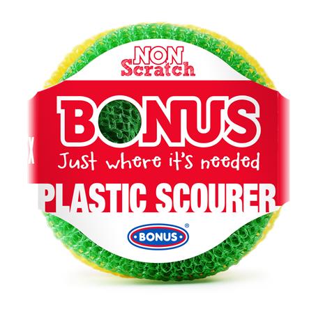 Műanyag súroló, 3 db, BONUS, vegyes színek 1 BONUS