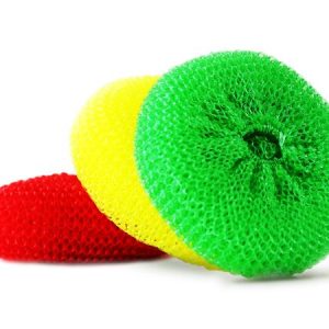 Műanyag súroló, 3 db, BONUS, vegyes színek