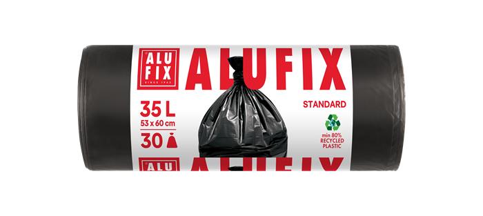 Szemeteszsák, 35 l, 30 db, 53x60 cm, 10 µ, ALUFIX, fekete 1 ALUFIX
